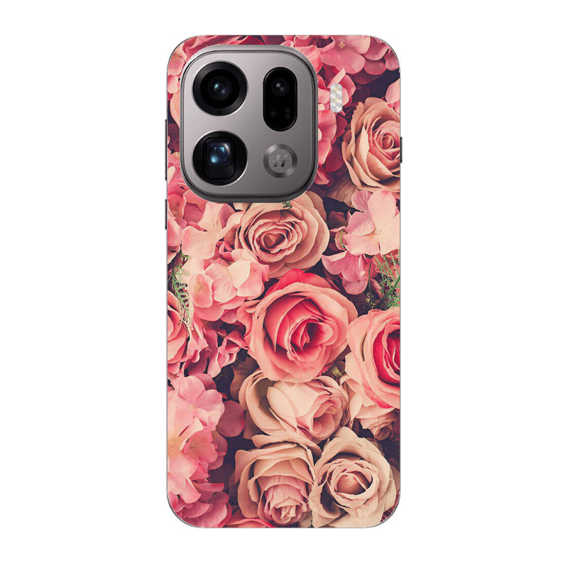 Oppo Find X9 Pro Bud Roses Transparent Silicone TPU Θήκη
